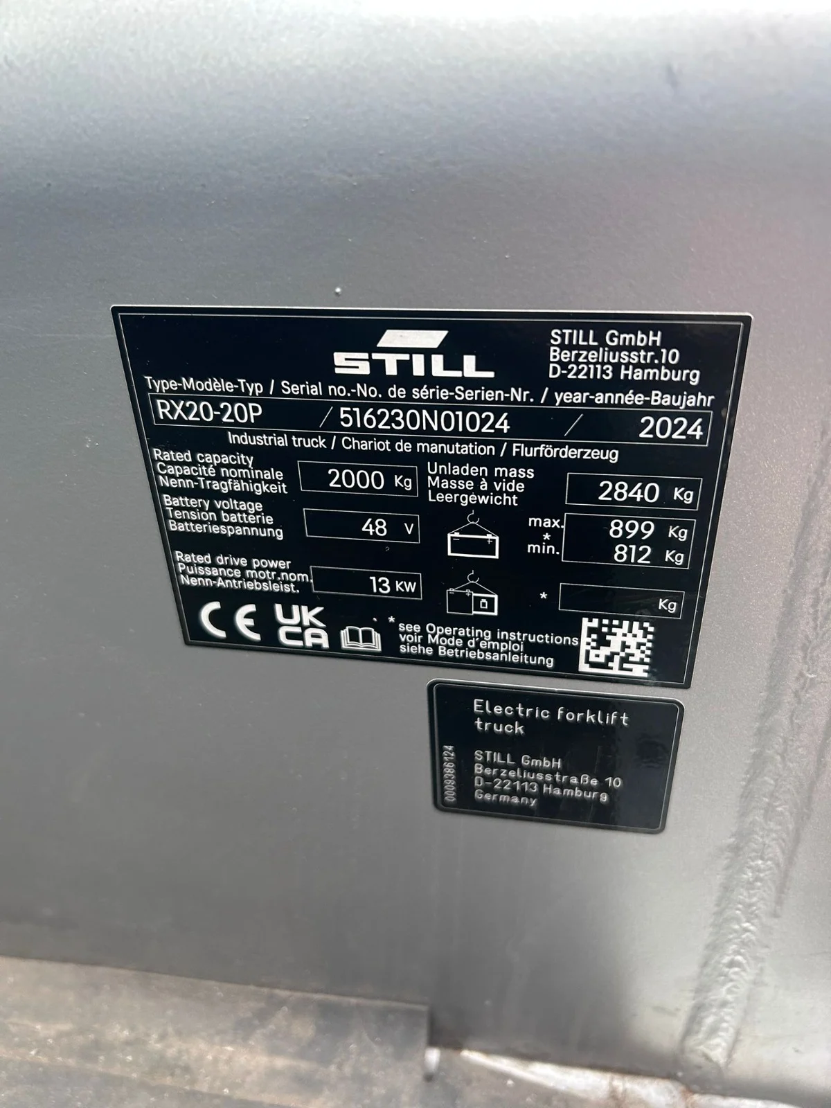 STILL RX20-20P (4 TEKER) -2024 YENİ KASA- AKÜLÜ FORKLİFT